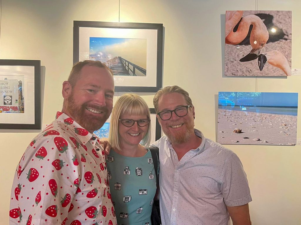 Christopher Rich, Luci Westphal, Scott Solary, flamingo kiss, photography at Creative Grape